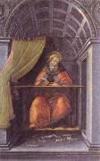 Sandro Botticelli st.augustine in the cell oil